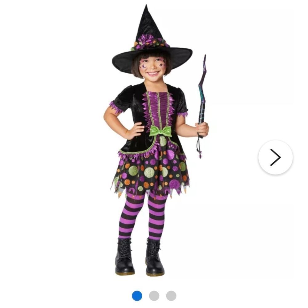 Spirit Halloween Toddler Sparkling Witch Costume 3T-4T